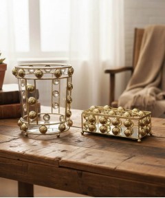 ZEYVE BEAD TRASH CAN 29x25cm + Z-SHAPED NAPKIN 25x13cm